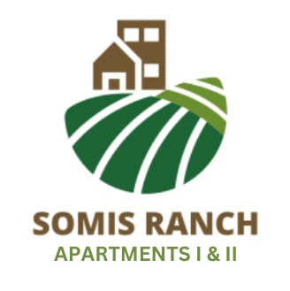 an image of a farm with a house on it