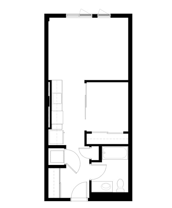 1Bedroom 18 Floor Plan at Victory Northgate Apartments, Seattle