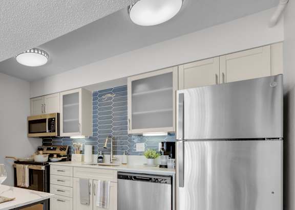 Equipped Kitchen at AVIA Lofts on Liberty Ridge, Apartments, Jacksonville, Florida