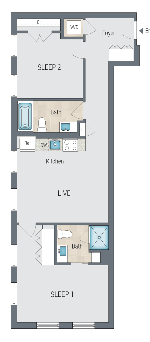 D1 Floor Plan D1 Floor Plan at Reed Row, Washington