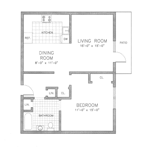 Floor Plans of Crestview Apartments in Parlin, NJ