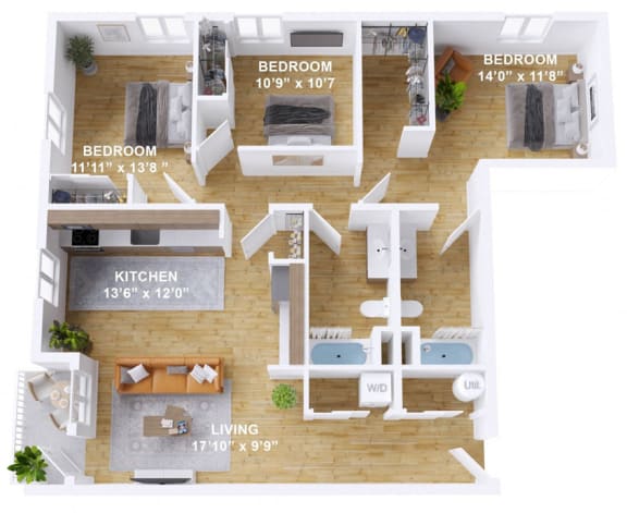 3 bed 2 bath at The Mill on Maple Apartments, Oregon City