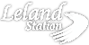 A logo with a green background and the words "Leland Station" in white.