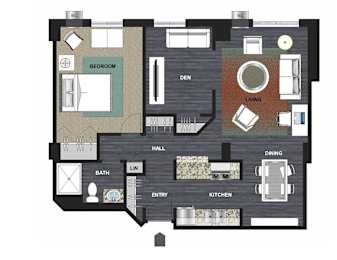 Desire Floor Plan at Lux Apartments, Brooklyn Center, MN, 55430