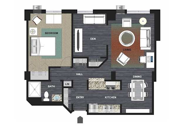 Desire Floor Plan at Lux Apartments, Brooklyn Center, MN, 55430