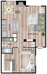A3 | 1 Bed / 1 Bath | 693 Sq Ft at The Escapade, San Antonio, Texas