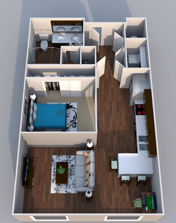 Floor Plan  Studio Apartment Lenexa KS
