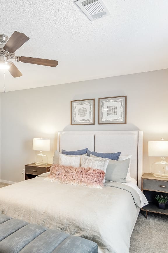 Bedroom with a Ceiling Fan at Reserve of Jackson Apartment Homes, Jackson, 39211