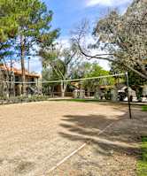 A picture of a volleyball court