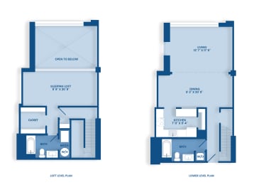 19_F1 Floor Plan at Tindeco Wharf, Baltimore, Maryland