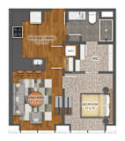 1Bd 1Bth I Floor Plan at Stella St. Paul Apartments, St. Paul, MN