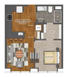 1Bd 1Bth I Floor Plan at Stella St. Paul Apartments, St. Paul, MN