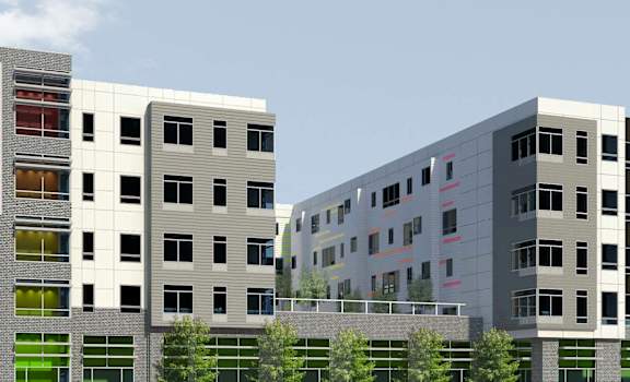Rendering of 999 Broad from street view
