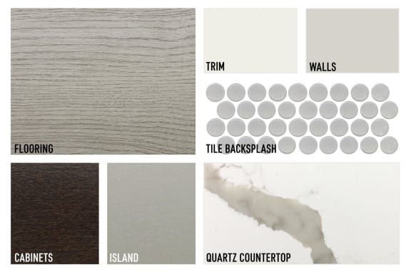 a selection of apartment finish options