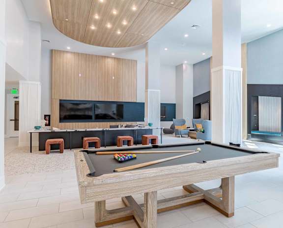 Clubhouse With Billiards Table at The Ace, Richmond Virginia