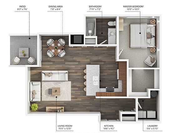 1 bedroom 1 bath K at Stonegate Crossing Apartments, IOWA