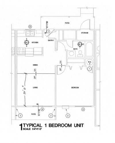 Floor Plan  One Bedroom