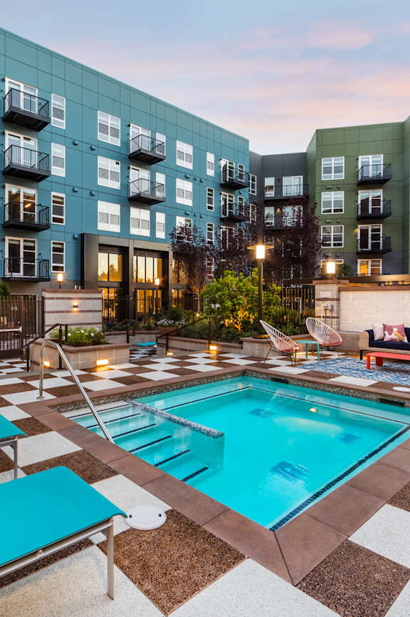 Outdoor pool at Totem Lake in Kirkland WA
