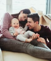 Happy couple with baby