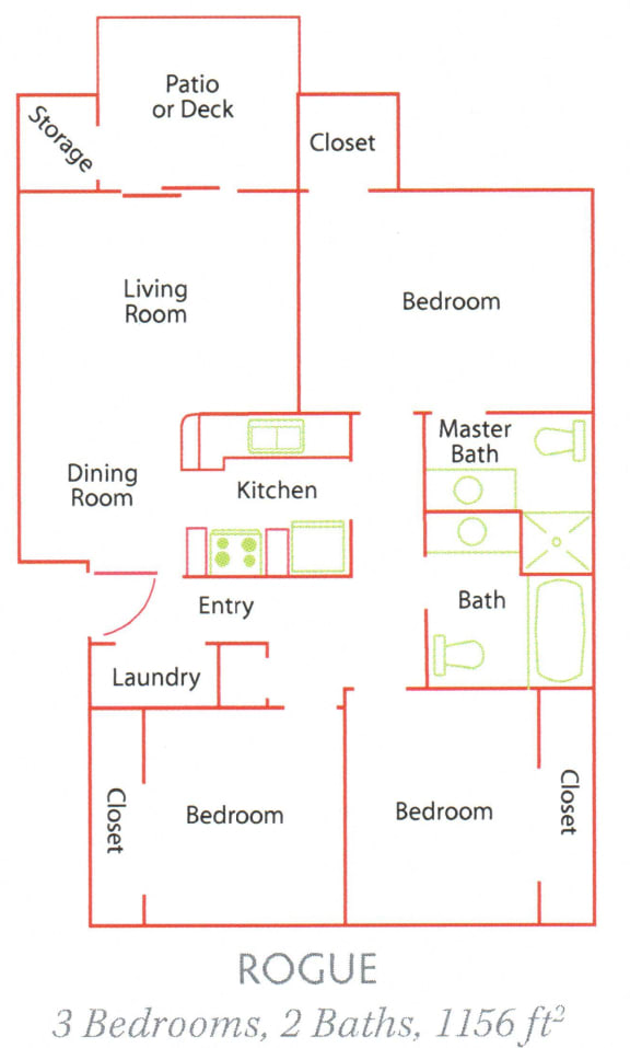 Williamette Park_Rogue_3 Bedroom_2 Bathroom_Salem OR