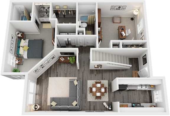 3 Bed 2 Bath Floor Plan | 1,252 Sq. Ft. at Woodwinds, Aiken, SC, 29803