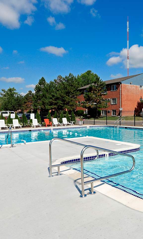 Outdoor Swimming Pool at The Loop on Greenfield Apartments, Michigan