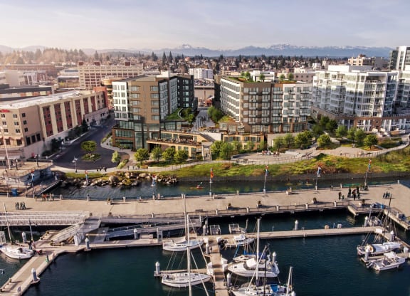 Aerial View at Marina Square, Bremerton