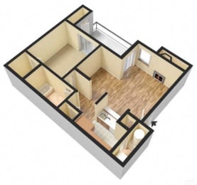 Floor Plan  1-Bedroom floor plan