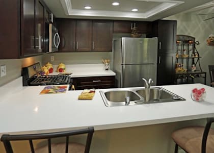 Newly Renovated Kitchens with New Cabinets, Quartz Countertops and Energeny Efficient Stainless Steel Appliances