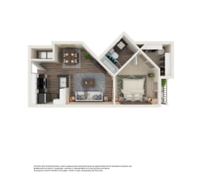 1 Bed 1 Bath Floor Plan | 484 Sq. Ft. at Element Deer Valley in AZ 85027