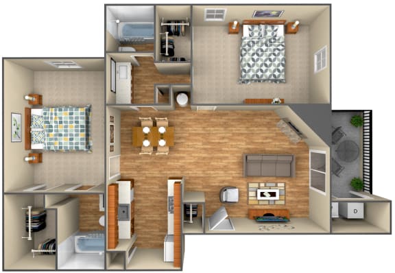 Floor Plan  2-Bedroom floor plan