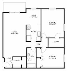 Floor Plan Burgundy