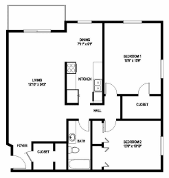  Floor Plan Burgundy