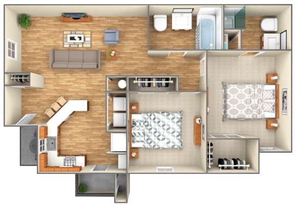 Floor Plan  1-Bedroom floor plan