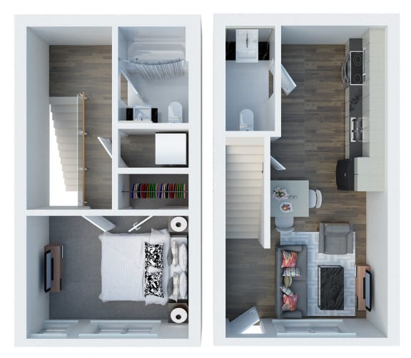 TH1 Floor Plan l Coliseum Connection Apartments in Oakland, CA