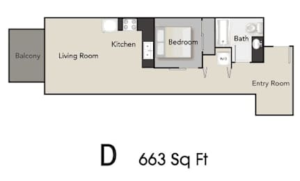 7 Hills Apartments in Seattle, Washington D Floor Plan