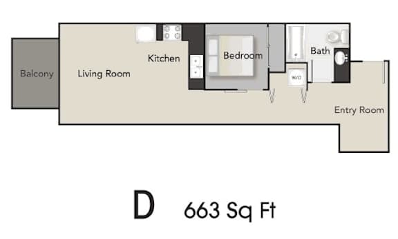 7 Hills Apartments in Seattle, Washington D Floor Plan
