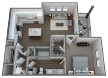 A1B Floor Plan at Century Grove Park, North Carolina, 27545