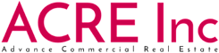 A logo for ACRE Inc, which stands for Advance Commercial Real Estate.