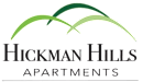 The image is a logo of Hickman Hills Apartments.
