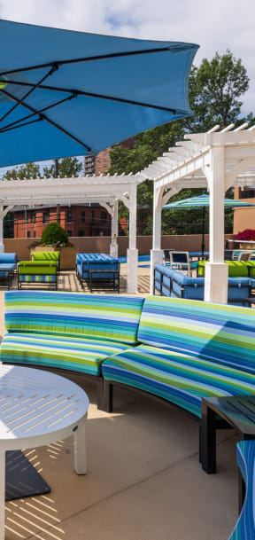 our outdoor patio is the perfect place to hang out with your friends and family!