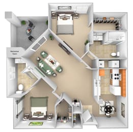 Barton Vineyard - B4 (Sicily) - 2 bedrooms and 2 bath - 3D