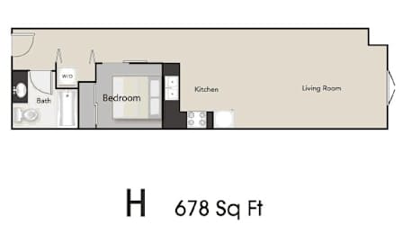 7 Hills Apartments in Seattle, Washington H Floor Plan