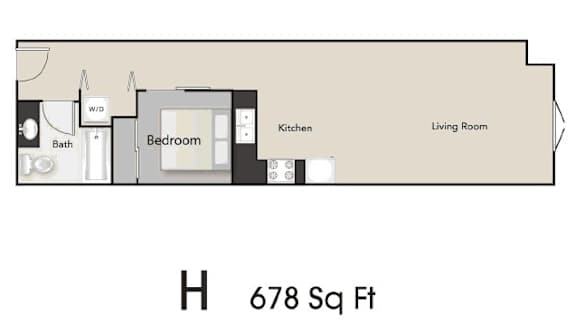 7 Hills Apartments in Seattle, Washington H Floor Plan