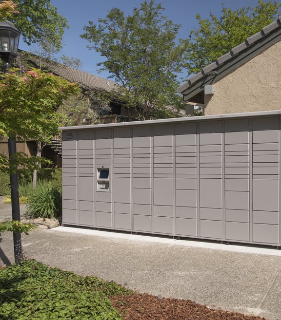 package lockers at Zinfandel Village Apartments, Rancho Cordova