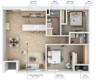 C6 Floor Plan at City Square Lofts, Iowa