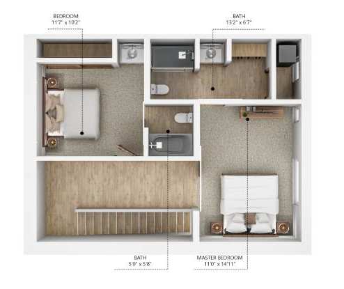 C11 Floor Plan at City Square Lofts, Iowa