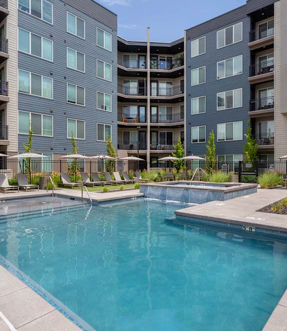View of Pool at City Lofts Apartments