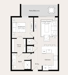 A6 Floor Plan at Huxley Scottsdale, Scottsdale Arizona