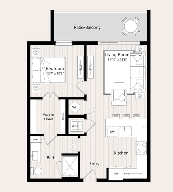 A6 Floor Plan at Huxley Scottsdale, Scottsdale Arizona